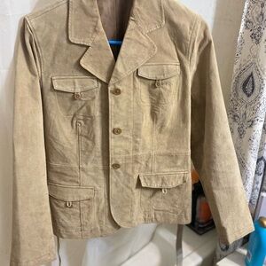 Relativity Tan Corduroy Blazer Structured Fit